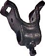 3314AX - Top bow saddles, cast iron, black, high, thin style, pair