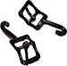 Buckle only for top to windshield leather strap, black