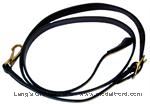 3314WFRB - Top strap from top to frame by headlights, black leather, brass hardware