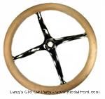 Model T 3503B - WOOD STEERING WHEEL W/ BRASS SPIDER, 14-1/2" O.D. 1911-12