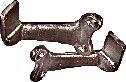 Model T 3655-6T - Side lamp brackets, unpolished brass, torpedo