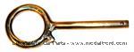 4052BRS - Hood clip, brass NOT POLISHED, single ear
