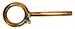 Hood clip, brass NOT POLISHED, single ear