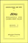 Model T Windshield and Glass Specs - T11