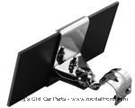 Model T Rear view mirror, stainless steel, open cars. Clamps on top of windshield frame. - 7854C