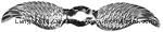 Model T Gull Wings, Chrome, for use with hex radiator cap. - 3926DCW