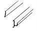 Model T Rain gutter, aluminum, 2 piece style, 4 pieces to a set, Sedan