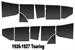 Model T Touring door and kick panel set, 12 piece panel set
