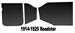 Model T Roadster door and kick panel set, 3 piece panel set