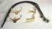 Model T Brass Spare Tire Carrier with leather straps - ST-BRC
