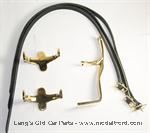 Model T Brass Spare Tire Carrier with leather straps - ST-BRC