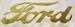 Model T Ford script for radiator, brass