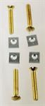 Model T Brass step plate bolt set, for 1 plate - 4812SB