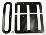 Model T Flat pedal and emergency brake lever trim set, steel - 3625-33E3