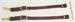 Model T Top to windshield hold down straps, natural, brass