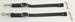 Model T Top to windshield hold down straps, black leather, nickel hardware