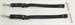 Model T Top to windshield hold down straps, black leather, nickel hardware - 3314WSBN