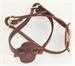 Model T Top bow hold-down straps and saddle pads natural leather brass buckles - 3314XNB