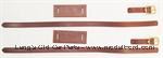 Model T Top bow hold-down straps and saddle pads natural leather brass buckles - 3314XNBE
