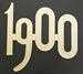 Model T Gold plated brass numbers, 2" high. 1900 for radiator