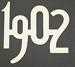 Model T Gold plated brass numbers, 2" high. 1902 for radiator