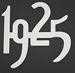 Model T Chrome plated brass numbers, 2" high. 1925