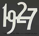Model T Chrome plated brass numbers, 2" high. 1927 - 3925C-27