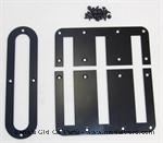 Model T Flat pedal and emergency brake lever trim set, steel - 3625-33E2
