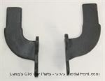 Model T Side lamp brackets, black, countersunk holes - 3655-6B