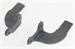 Model T Side lamp brackets, black, countersunk holes - 3655-6B