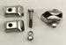 Model T Front license brackets for headlight bar. Stainless Steel - 3664BSS