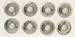 Model T Door Hinge washer set, for one door. Stainless steel