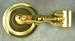 7853B - Round rear view mirror, solid brass, open cars, mounts on side of windshield frame