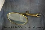 7853BRDX - Brass outside mirror for open cars, deluxe rectangle head