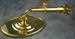7853BRDX - Brass outside mirror for open cars, deluxe rectangle head