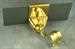 7854B - Rear view mirror for top of windshield, solid brass, open cars. Clamps on top of windshield frame.