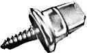 Model T 43006EK - Curtain fastener, wood screw style, nickel plated, single