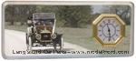 7854CG - Mirror with clock, glass Mirror