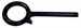 Hood clip (HOOK) only, cast steel with one ear.