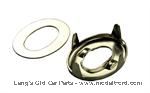 Model T 43007AK - Curtain fastener eyelet and backing plate, nickel plated