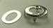 Model T 43007AK - Curtain fastener eyelet and backing plate, nickel plated
