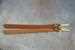 Top bow side straps with brass pins, natural color leather