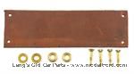3876LEB - Door strap, natural color leather with brass hardware
