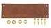 Door strap, natural color leather with brass hardware