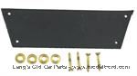 3876LEN - Door strap, blackened leather with brass hardware