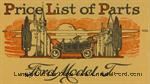 Model T FSL17 - Price List of Parts, 5th edition September 1912
