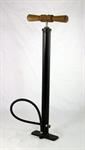 2338PBL - Tire pump, stamped steel base, black steel tube