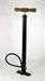 Tire pump, stamped steel base, black steel tube