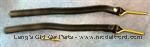 3314LSB - Top bow side straps, Black leather, brass pins