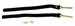 3314LSB - Top bow side straps, Black leather, brass pins